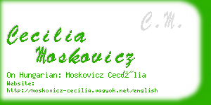 cecilia moskovicz business card